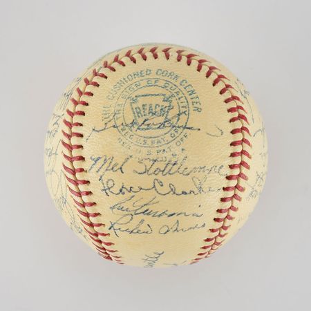 Lot #8255  1967 New York Yankees Team Signed Baseball with Mantle - Image 3