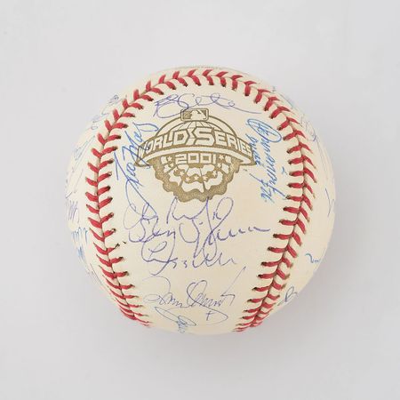 Lot #8262  2001 New York Yankees American League Champions HIGH GRADE Team Signed Baseball with 28 Signatures including Jeter - Image 2