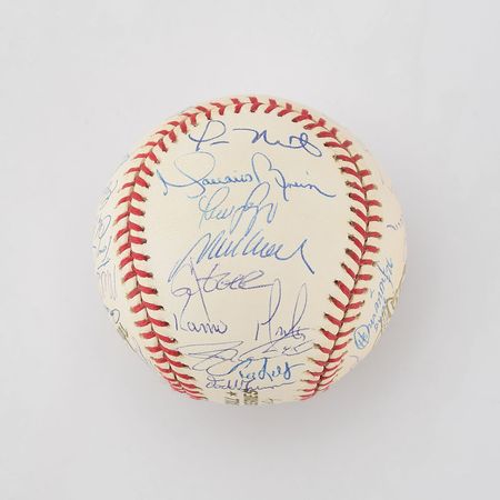 Lot #8262  2001 New York Yankees American League Champions HIGH GRADE Team Signed Baseball with 28 Signatures including Jeter - Image 4