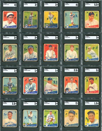 Lot #8037  1934 Goudey SGC Fully Graded Complete Set (96) - Image 1