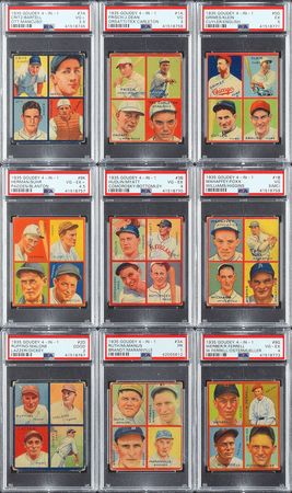 Lot #8034  1935 Goudey PSA Completely Graded Set of (36) Cards - Image 1