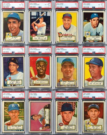 Lot #8051  1952 Topps Baseball Complete Set of 407 Cards plus 80 Black Back Variations with (30) PSA Graded including the Mickey Mantle Rookie! - Image 5