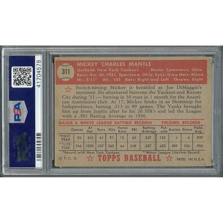 Lot #8051  1952 Topps Baseball Complete Set of 407 Cards plus 80 Black Back Variations with (30) PSA Graded including the Mickey Mantle Rookie! - Image 4