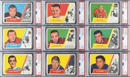 Lot #8176  1963 Topps Hockey HIGH GRADE Set of 66 Cards with (20) PSA Graded - Image 2