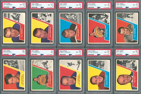 Lot #8176  1963 Topps Hockey HIGH GRADE Set of 66 Cards with (20) PSA Graded - Image 3