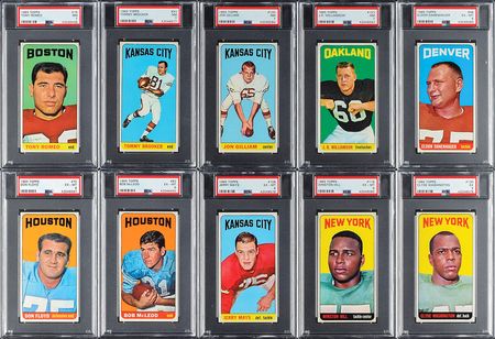 Lot #8170  1965 Topps Football Near Set (174/176) with (19) PSA Graded - Image 2