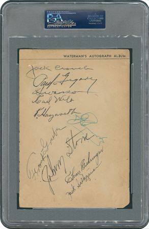 Lot #8274  1932 New York Yankees and Detroit Tigers Signed Album Page with Ruth and Gehrig - PSA/DNA - Image 2