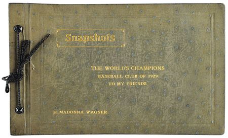 Lot #8408  1929 Philadelphia A's World Series Champions Player Issued Team Signed Photo Album with 29 Signatures including Mack, Foxx and Collins! - Image 1