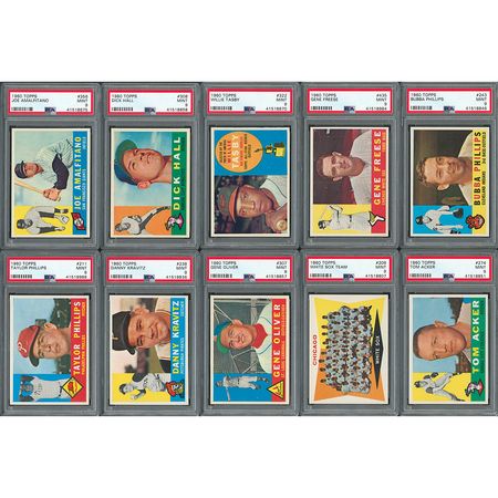 Lot #8075  1960 Topps PSA MINT 9 Graded Collection (25) - Image 1
