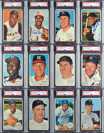 Lot #8188  1964 Topps Giants Completely PSA/DNA Autographed PSA Set (60) with Roberto Clemente Graded MINT 9! - Image 2