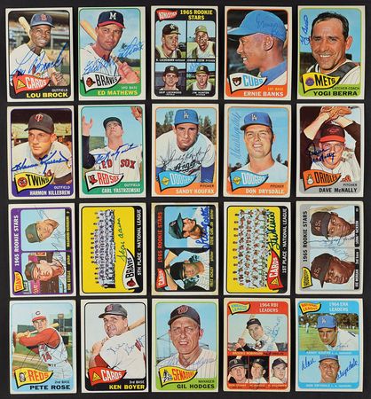 Lot #8187  1965 Topps Autographed Partial Set with (570) Cards with PSA GEM MINT 10 Mantle! - Image 3