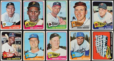 Lot #8096  1965 Topps HIGH GRADE Near Set (585/598) with (13) PSA Graded - Image 4
