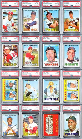 Lot #8110  1967 Topps HIGH GRADE Complete Set (609) with (16) PSA Graded - Image 1