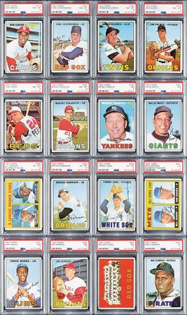 Lot #8110  1967 Topps HIGH GRADE Complete Set (609) with (16) PSA Graded - Image 2
