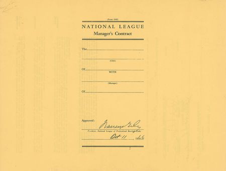 Lot #9090 Red Schoendienst 1967 St. Louis Cardinals Signed Manager's Contract - Image 3