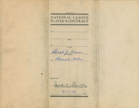 Lot #9031 Lloyd Waner 1938 Pittsburgh Pirates Signed Player Contract - Image 3