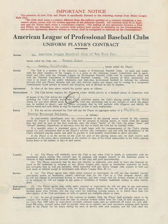 Lot #9023 Lefty Gomez 1935 New York Yankees Signed Player Contract - Image 2