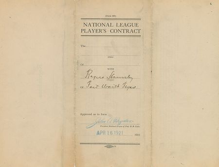 Lot #9005 Rogers Hornsby 1921 St. Louis Cardinals Signed Player Contract (NL Batting Champion!) - Image 4