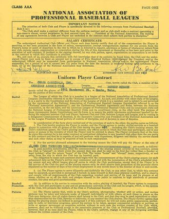 Lot #9070 Bob Gibson 1958 and 1975 Cardinals Signed Player Contracts (2x) - First and Last Seasons! - Image 4