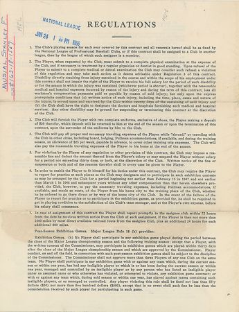 Lot #9064 Stan Musial 1956 St. Louis Cardinals Signed Player Contract - Image 4