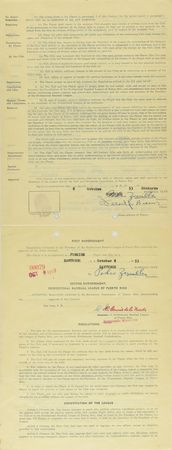 Lot #9056 Willard Brown 1953 Puerto Rico Winter League Signed Player Contract - Image 1