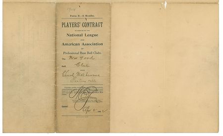 Lot #9001 Christy Mathewson 1902 New York Giants Signed Player Contract - Image 4