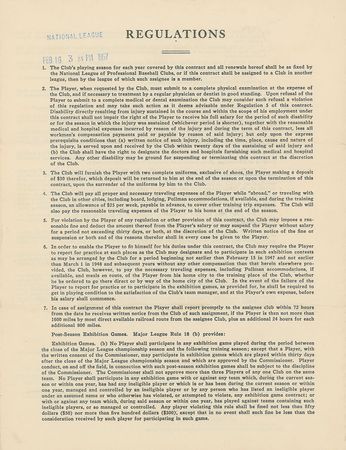 Lot #9065 Hank Aaron 1957 Milwaukee Braves Signed Player Contract (NL MVP Season) - Image 4