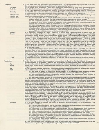 Lot #9113 Thurman Munson 1969 New York Yankees Signed Player Contract (Rookie Season) - Image 3
