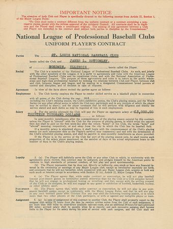 Lot #9012 Jim Bottomley 1931 St. Louis Cardinals Signed Player Contract - Image 2