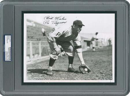 Lot #8409 Pie Traynor Signed Photograph - PSA/DNA - Image 1