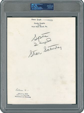 Lot #8394 Connie Mack Signed Photograph - PSA/DNA - Image 2