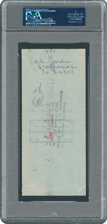 Lot #8323 Jackie Robinson 1967 Signed Personal Check - PSA/DNA - Image 2