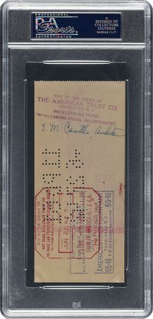 Lot #8313 Tony Lazzeri 1942 Signed Bank Check - Image 2