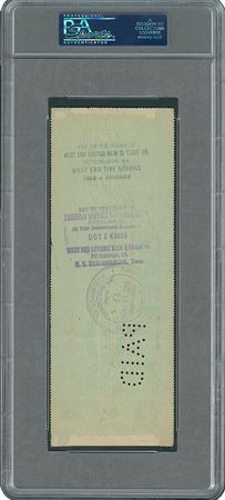 Lot #8324 Honus Wagner 1920 Signed Personal Check - PSA/DNA NM-MT 8 - Image 2