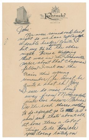 Lot #8363 Ted Williams 1938 Signed Handwritten Letter (Great Baseball Content!) - Image 1