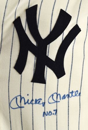 Lot #8270 Mickey Mantle Signed 