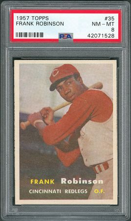 Lot #8067  1957 Topps #35 Frank Robinson RC - PSA NM-MT 8 - Image 2