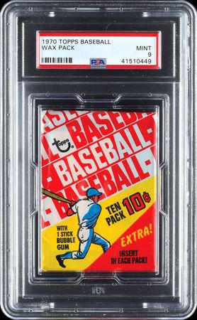 Lot #8211  1970 Topps Baseball Wax Pack - PSA MINT 9 - Image 1