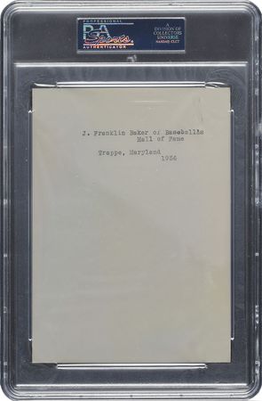 Lot #8378 Frank 'Home Run' Baker Signed Photograph - PSA/DNA - Image 2
