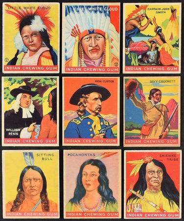 Lot #8225  1933 Goudey Indian Gum Complete Set of 216 Cards with FIVE PSA Graded - Image 2