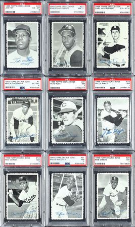 Lot #8118  1969 Deckle Edge PSA Graded Complete Set (35) - Image 1