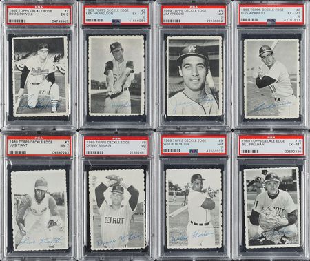 Lot #8118  1969 Deckle Edge PSA Graded Complete Set (35) - Image 2
