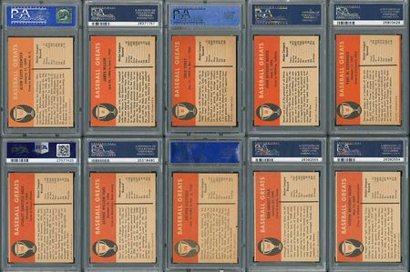 Lot #8085  1961-62 Fleer PSA Graded Collection of (24) with 10 Hall of Famers! - Image 4