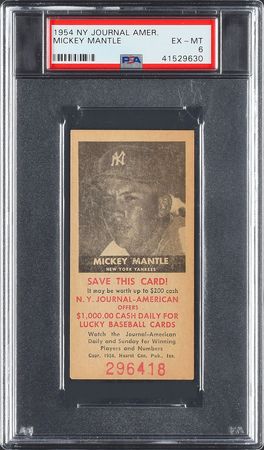 Lot #8059  1954 NY Journal American Mickey Mantle - Image 1