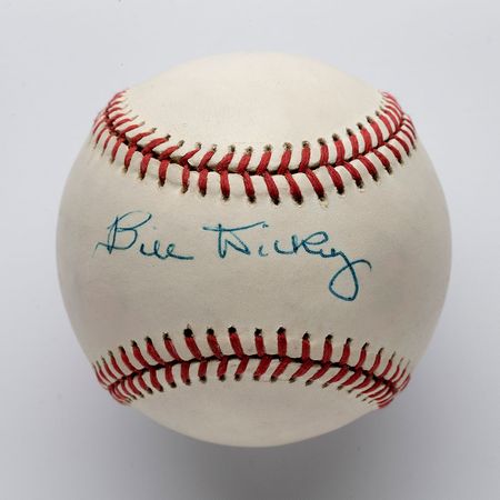 Lot #8277 Bill Dickey Single Signed Baseball - Image 1