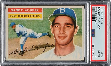 Lot #8065  1956 Topps #79 Sandy Koufax - PSA MINT 9 - Image 1