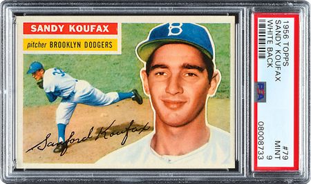 Lot #8065  1956 Topps #79 Sandy Koufax - PSA MINT 9 - Image 2