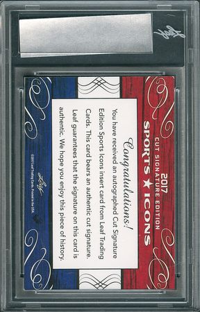 Lot #8193  2017 Leaf Ted Williams Sports Icons Cut Signature Card - 1 of 2 - Image 2