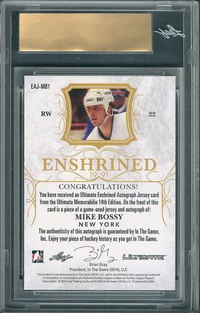 Lot #8194 2014/2015 Leaf Mike Bossy 