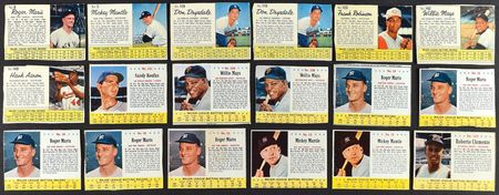 Lot #8087  1962-63 Jello Baseball Collection with Three Mantle's and Five Full Box Backs (160 cards) - Image 1